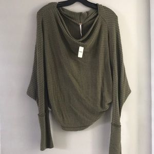 Off the shoulder thermal top